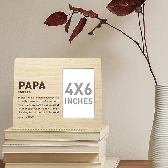 Papa Gift Wood Photo Frame