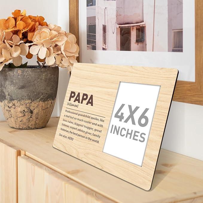 Papa Gift Wood Photo Frame