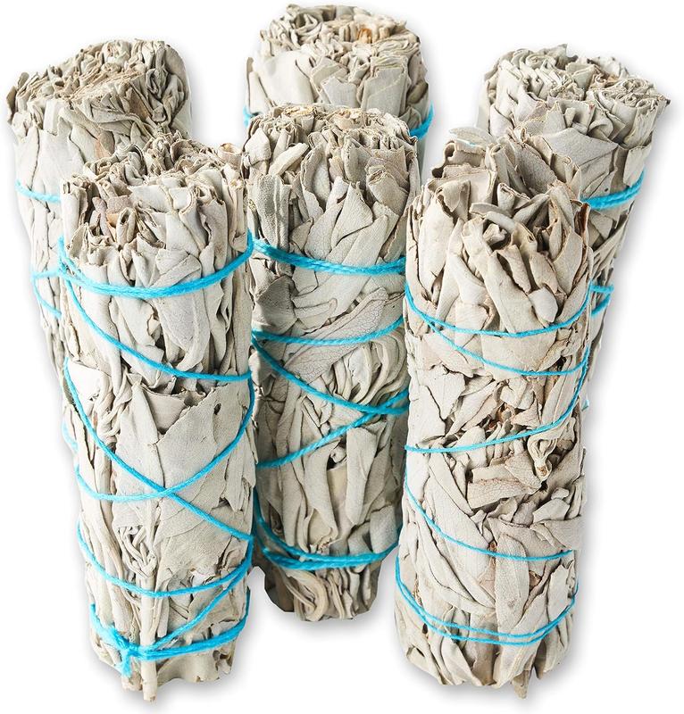 6 Pack White Sage - Sage Smudge Sticks for Cleasing Energy - Sustainably Grown