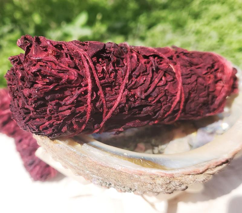 Dragon Blood Sage Sticks 4 Inches Long White Sage Bundles Smudge Kit For Energy Cleansing, Meditation, Healing, Yoga