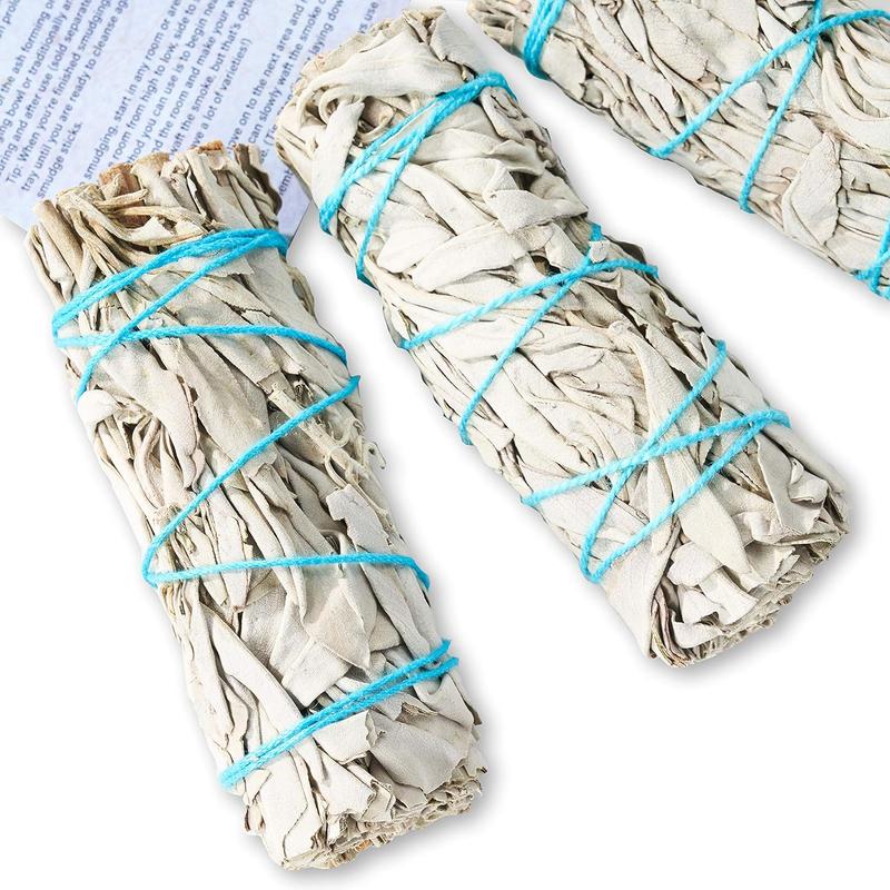 6 Pack White Sage - Sage Smudge Sticks for Cleasing Energy - Sustainably Grown