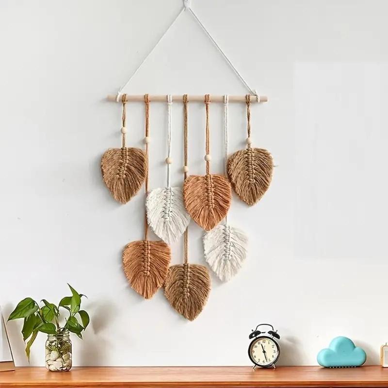 Boho Style Tassel Design Hanging Decor, 1 Count Wall Art Ornaments, Wall Backdrop Adornment for Home Bedroom Office