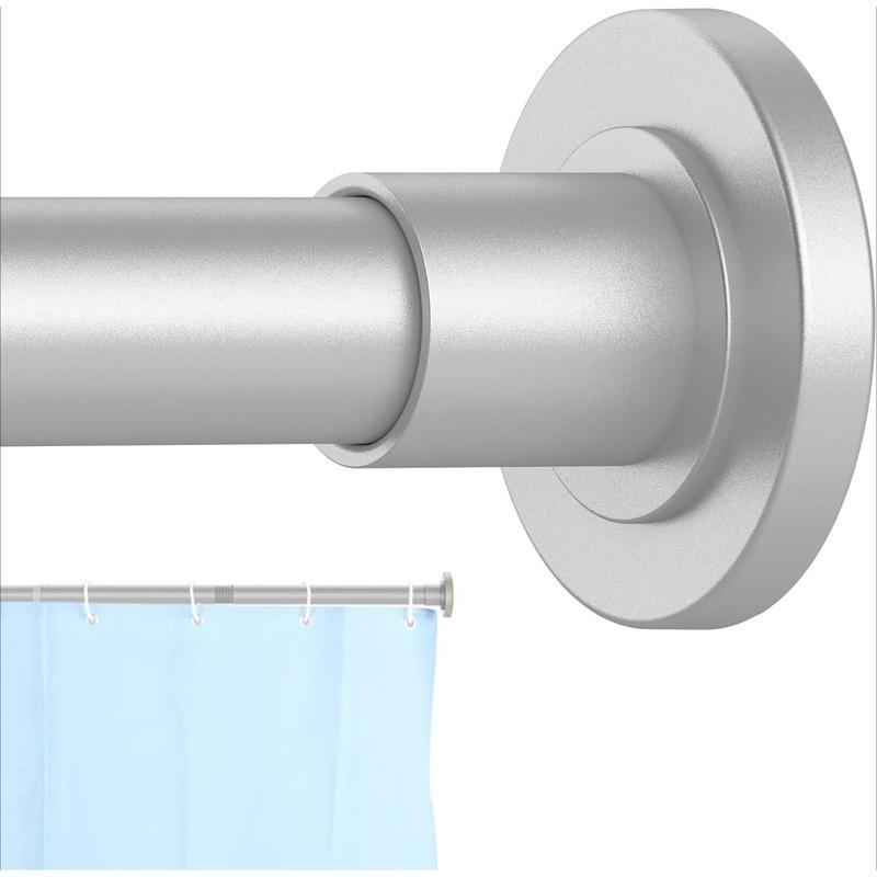 Black Shower Curtain Rod 31 to 43 Inch,1 Inch Diameter Adjustable Spring Tension Stainless Steel Telescoping Rod,Easy Install,No Rust