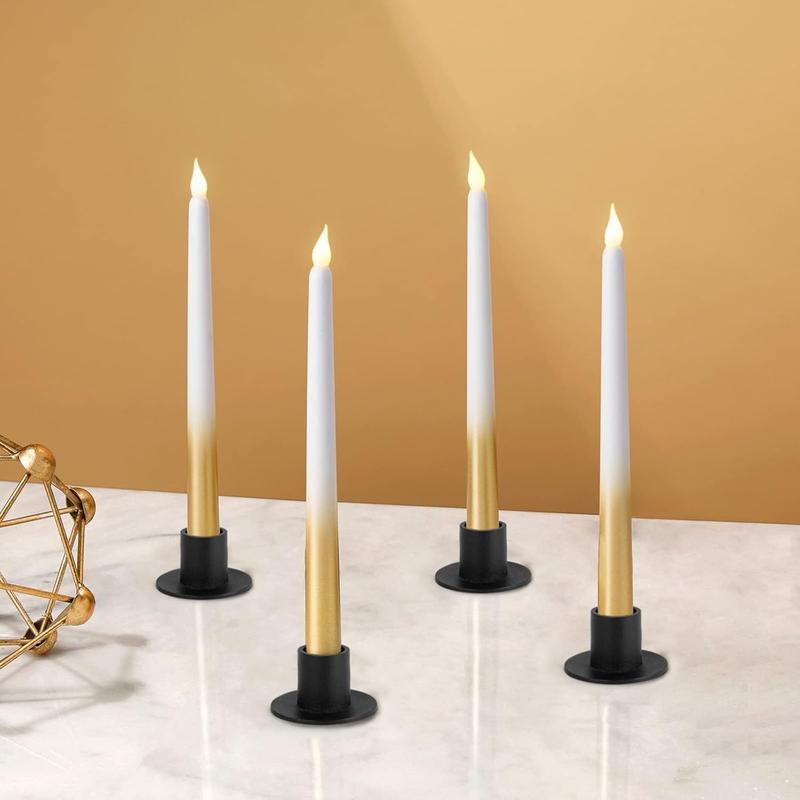 4 Pcs Black Candle Holders Retro Candlestick Holder Farmhouse Decor for Home Wedding Party Anniversary Housewarming Gifts for Women Men