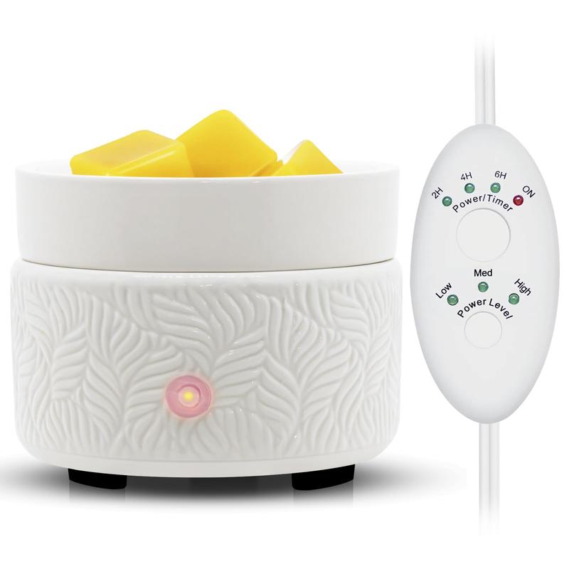 Candle Wax Melts Warmer Burner - Ceramic Essential Oil Burner Warmer 3-in-1 Fragrance Wax Melter for Scented Wax Tart Cube Aromatherapy Home Office Bedroom Decor Gifts