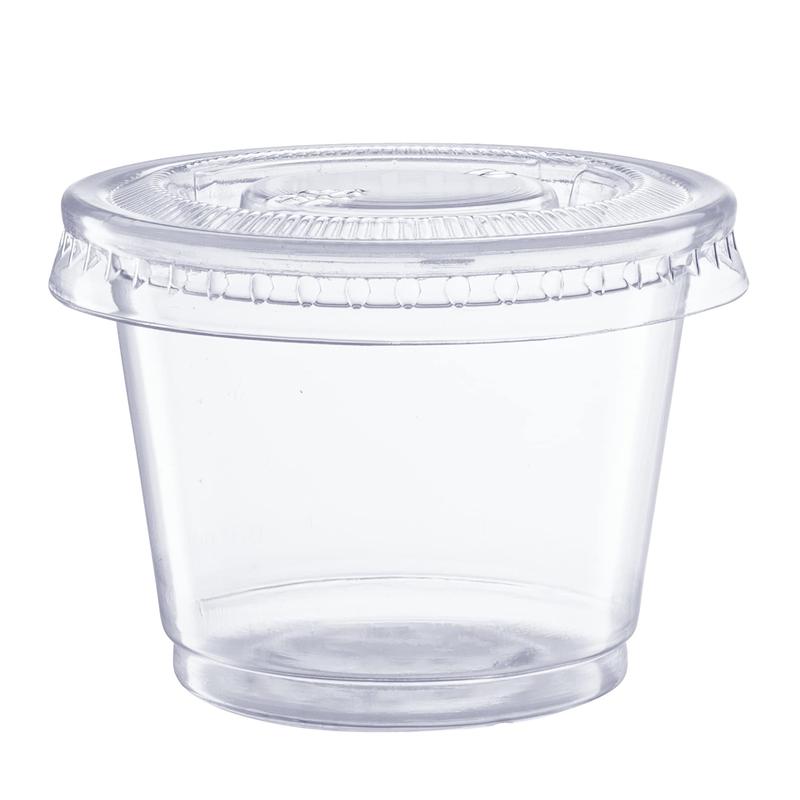 50 Cups With Lid -2 Oz(approximately 56.7g)Transparent Plasticcontainer With Leak Proof Lid -Compact Foodstorage For Controlling Portions, Sauce, Liquid, Dipping Sauce