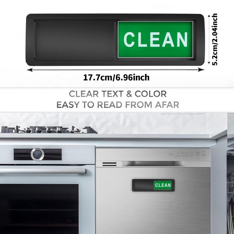 Dishwasher Magnet, 1 Count Cleaning Dirty Sign Magnet, Home Decor Kitchen Sign Magnet, Strong Magnet or 3M Adhesive Option, Can Display Whether is Clean or Dirty