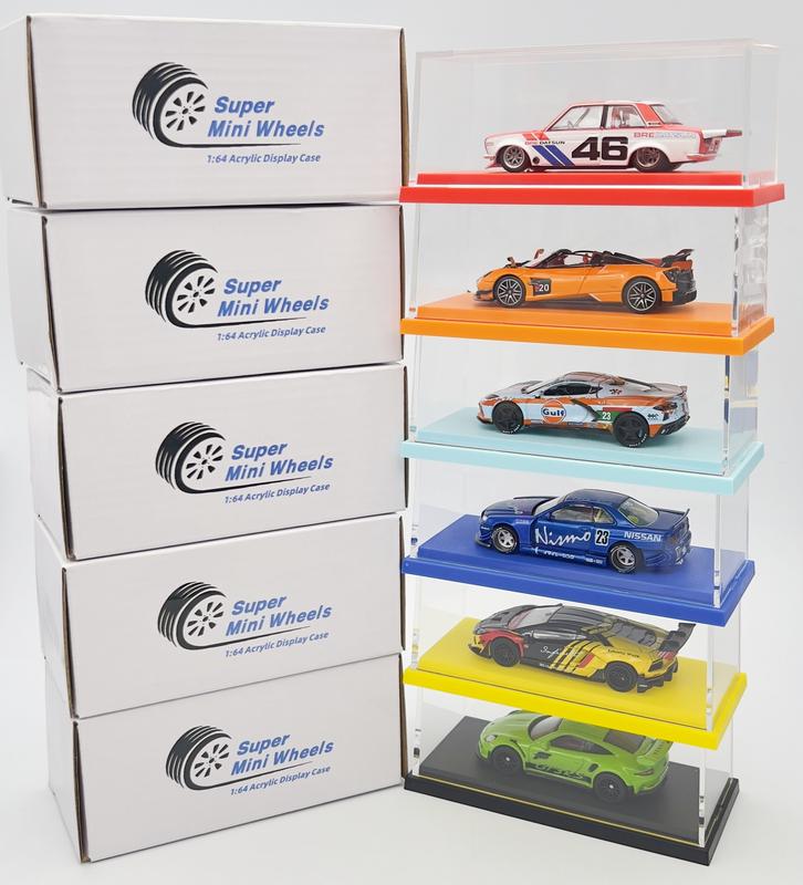 Super Mini Wheels 1:64 Acrylic Display Case Showcase - Suitable for Hot Wheels , Mini GT 1:64 car models