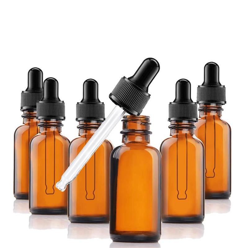 Empty Essential Oil Bottle Set, 6 Counts set 30ml Essential Oil Bottle & Dropper & Spring Pipette, Refillable Bottle for Essential Oil, Skincare