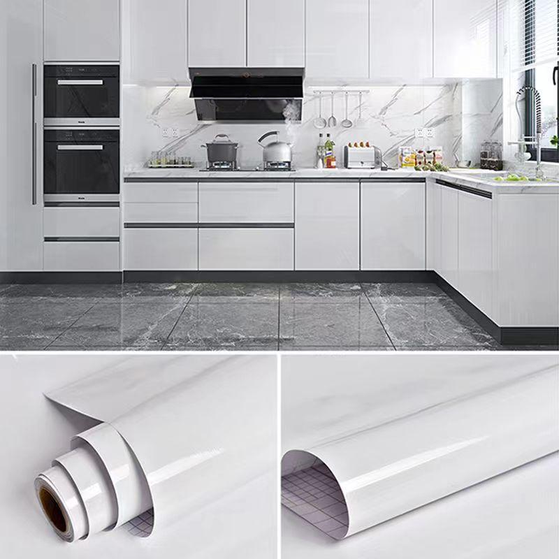 Solid Color Kitchen Countertop Sticker, 1 Roll Self-adhesive Waterproof & Anti-fouling Wall Sticker, Wall Decor for Home Kitchen Living Room