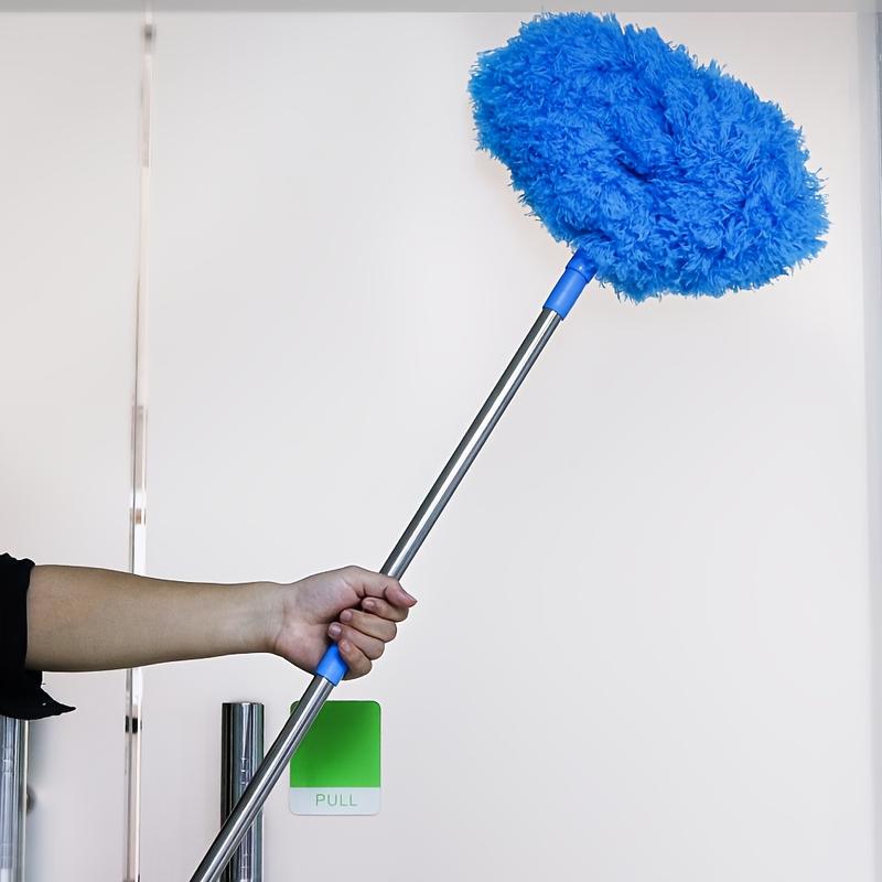 12 Feet Extendable Microfiber Ceiling Fan Duster - Reusable, Machine Washable, Locks Dust, Long Shank, Easy Cleaning Blue Brush-Inerc. shop