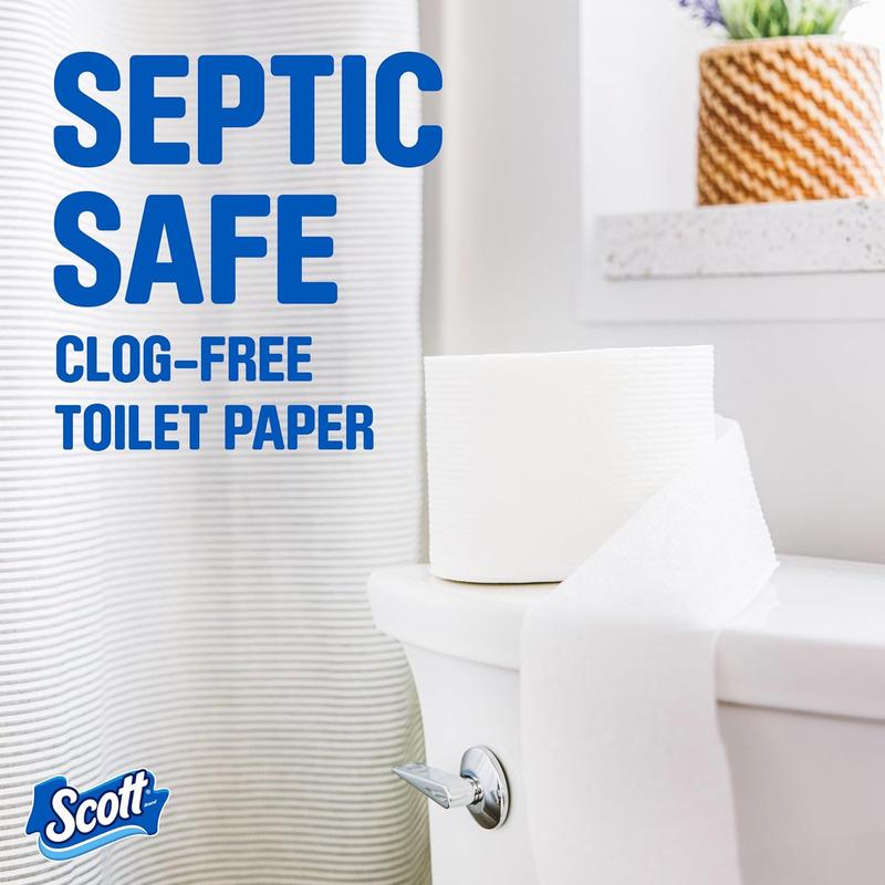 Toilet Paper, 12 Double Rolls, 231 Sheets per Roll, Septic-Safe, 1-Ply Toilet Tissue