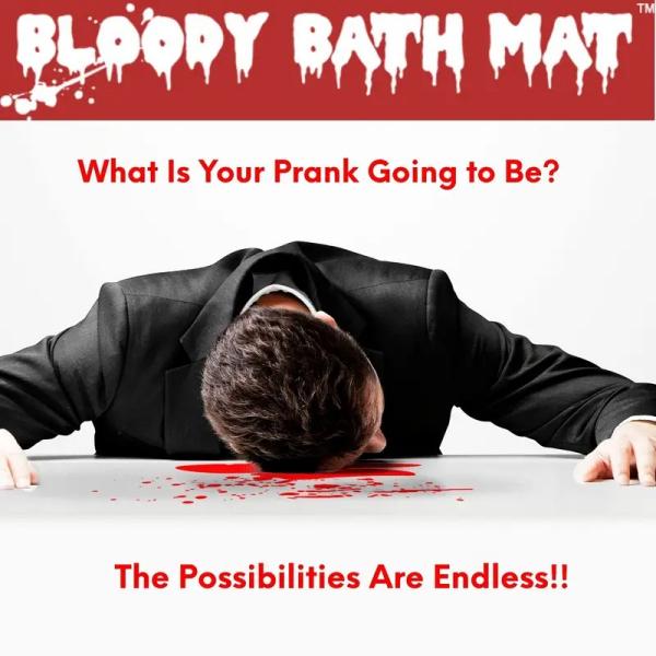 Shocking Color-Changing Blood Bath Mat - Perfect Halloween Prank Gift