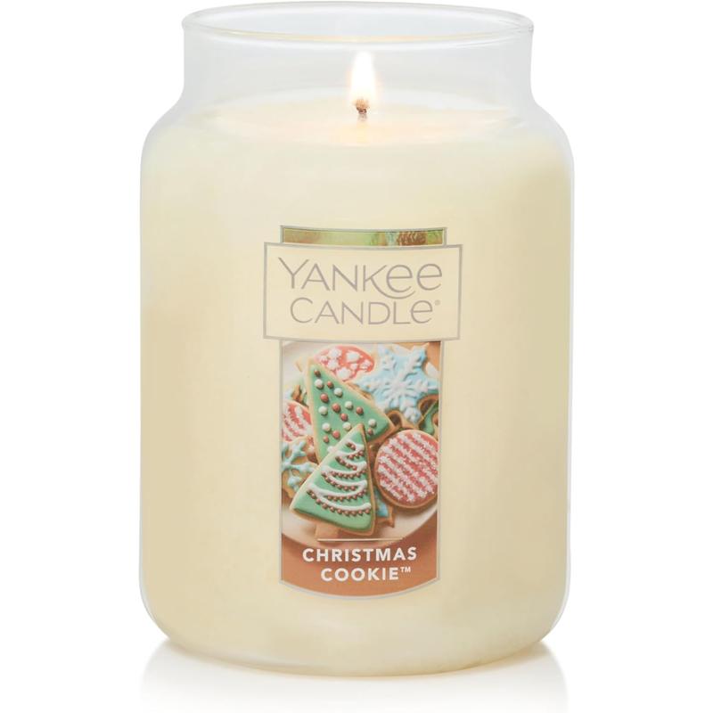 YANKEE CANDLE Christmas Cookie Scented, Classic 22Oz Large Jar Single Wick Candle, over 110 Hours of Burn Time, Perfect for Holiday Gifting and Celebration