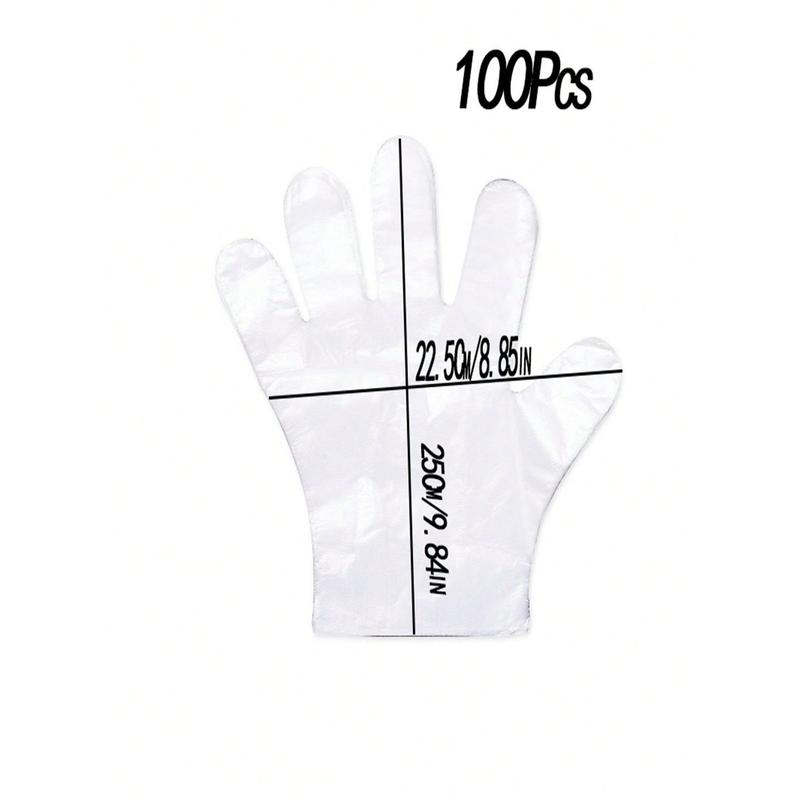 100Pcs Plastic Disposable Gloves For Cooking, Meal Prep, Kitchen, BBQ, Cleaning, Restaurant Service, Crafts Making