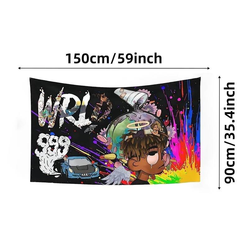 Juice Wrlds Tapestry Rapper 3x5Ft Flags Juice Wrldd Tapestry Wall Hanging for Bedroom College Dorm Rooms Decor Hip Hop Tapestry Banner