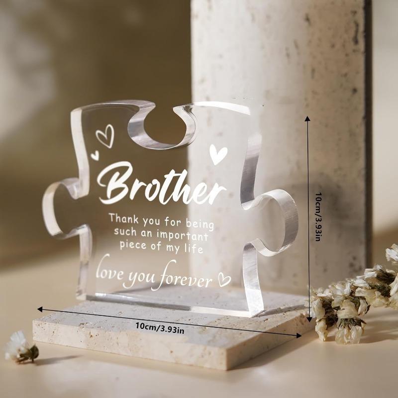 Gifts for Brother, Christmas Birthday Gifts for Brother from Sister Brother  Acrylic Block, Christmas Graduation Wedding Gifts for Brothers, Best Brother Gifts Ideas