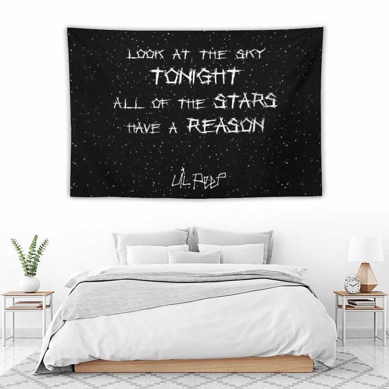 Hip Hop Room Decor Lil Peep Tapesstry for Bedroom Dorm Rapper Flag 40*60inch