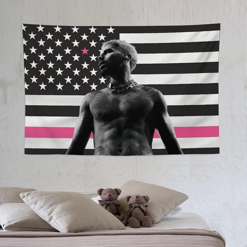 Rauw Singer Alejandro American Flag Tapestry Poster Suitable for College Dormitories, Bridal Chambers, Bedrooms, Living Rooms, Dormitories, Background Decorations, National Flag Gifts Merch