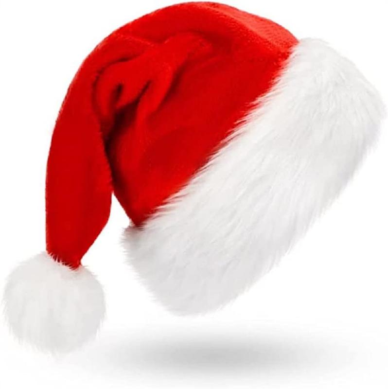 Santa Hat for Women, Adults Unisex  Comfort Xmas Hat Extra Plush for Christmas New Year Festive Holiday Party