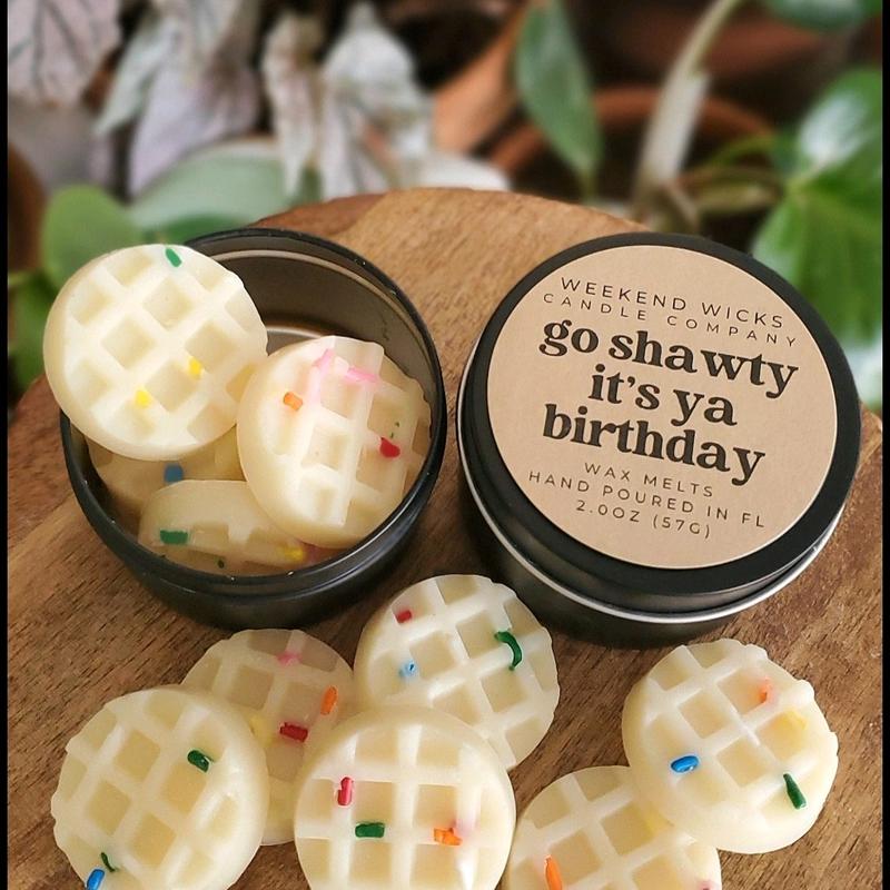 Birthday Cake Waffle Wax Melts, Fake Food Wax Melts