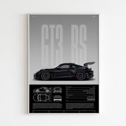 Porsche 911 gt3 rs wall Poster No frame, 992 gt3 rs poster, gt3 rs porsche poster