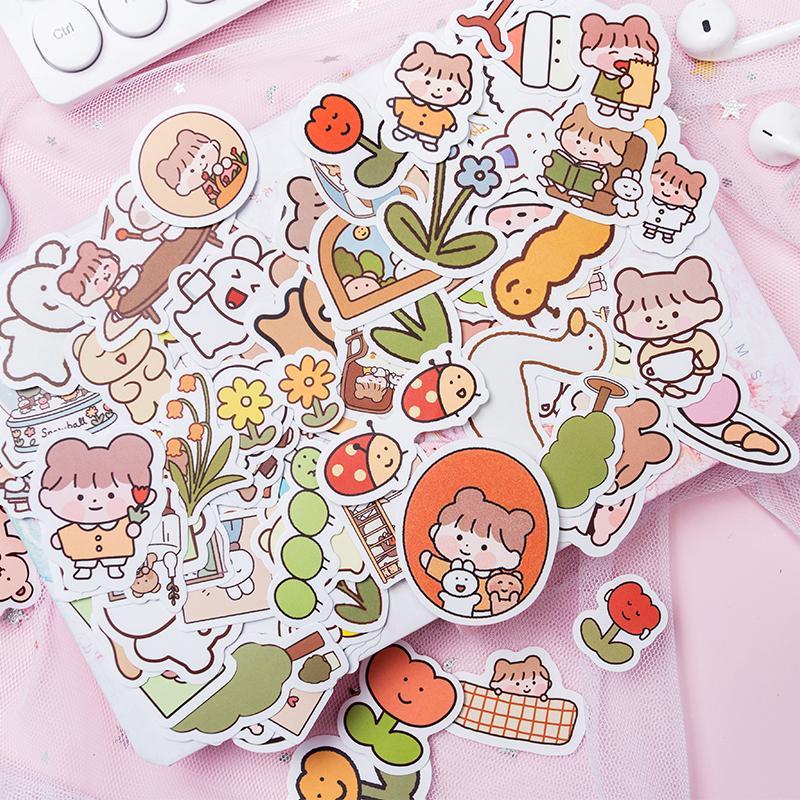 100pcs Cute Girl Pattern Sticker, Waterproof Cartoon Sticker, Decoration Sticker For Phone Case, Computer, Guitar, Bag, Water Cup, Scrapbook