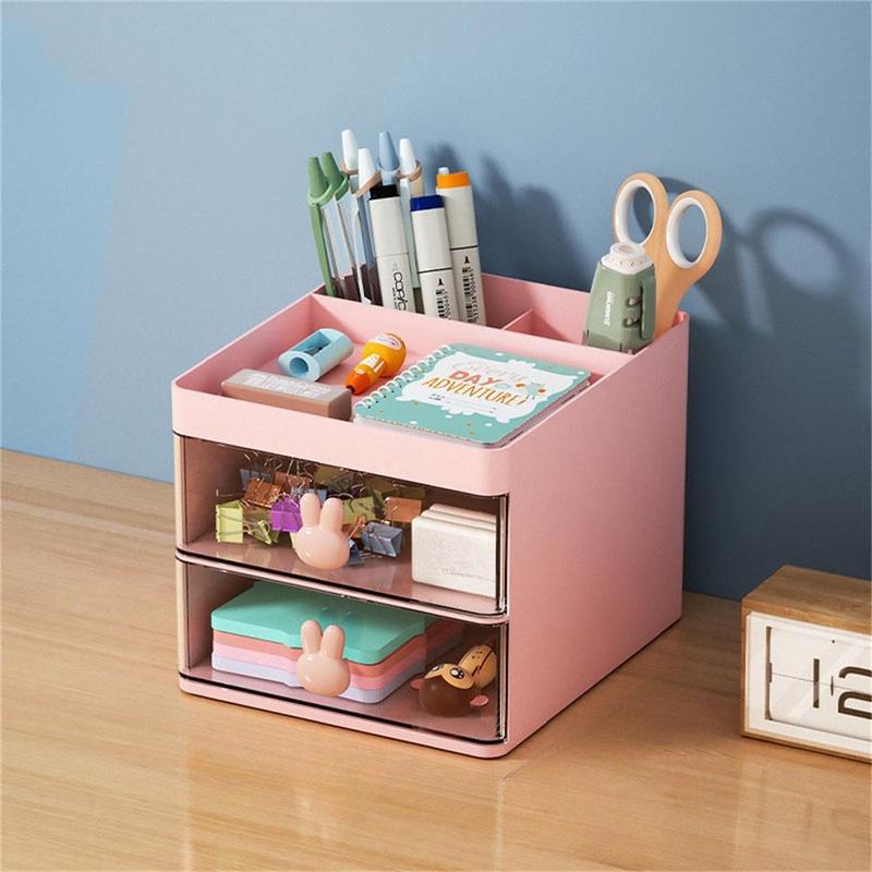 Makeup Brush Storage Box, 1 Count Desktop Makeup Brush Holder, Desktop Makeup Organizer, Home Organizer for Bedroom, Dressing Table