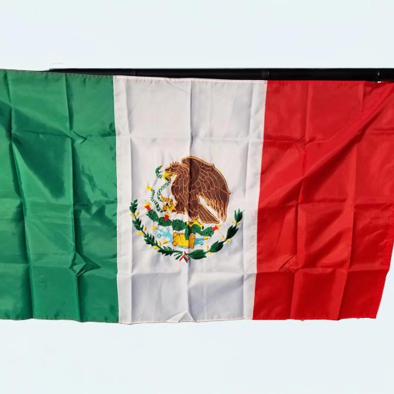 FLAG 3X5 FTS, BANDERA BORDADA Y IMPRESA, EMBROIDERED FLAG, AND PRINTED OUTDOORS AND INDOORS DECORATION MEXICAN FLAG SUPPORT PERFECT FOR ANY EVENT OR TO REPRESENT THIS COUNTRY Ornaments Backdrop Banner