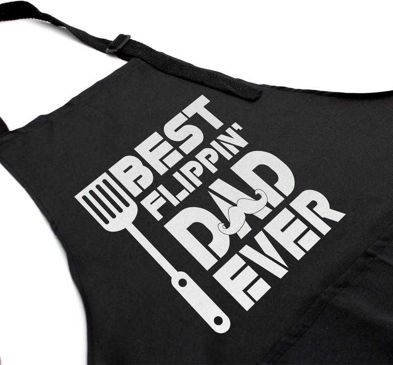 Funny Apron for Dad with 3 Pockets, Father Day Christmas Gift for Papa Husband Men, Aprons for Grilling Cooking BBQ