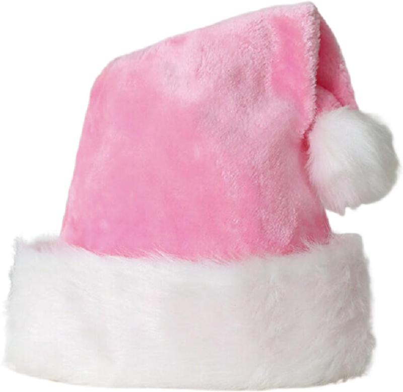 Santa Hat for Women, Adults Unisex  Comfort Xmas Hat Extra Plush for Christmas New Year Festive Holiday Party