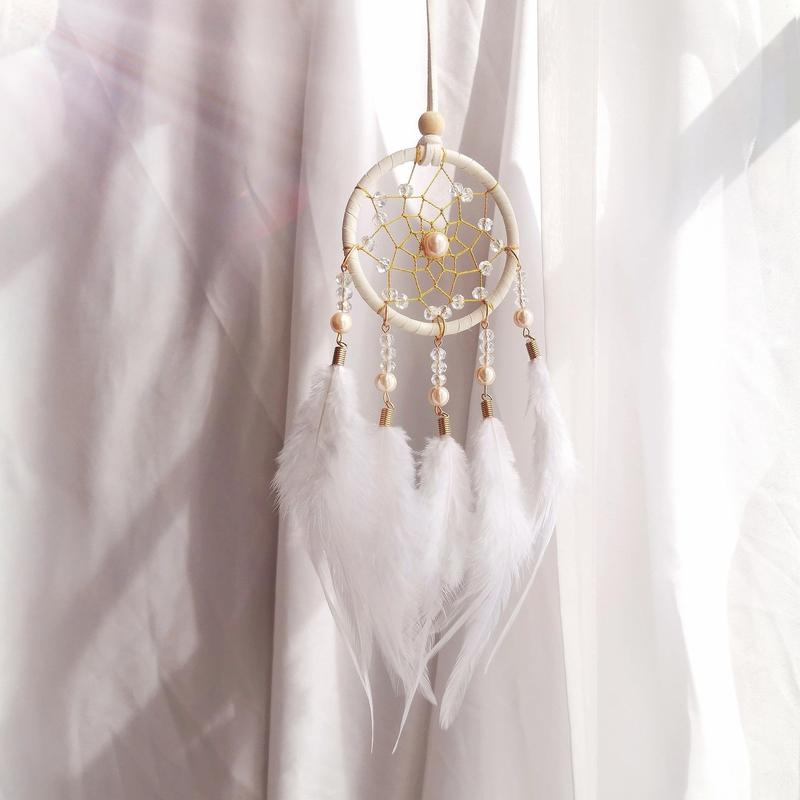 Dream Catcher with Feather, 1 Count Car Hanging Decoration, Hanging Decor For Home, Indoor