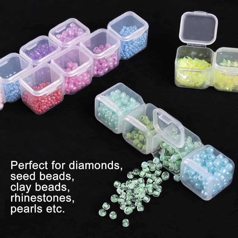 168 Slots Diamond Painting Storage Containers, 6pcs 28 Grids Clear Diamond Painting Accessories and Tools Boxes Bead Organizers Diamond Art Embroidery Storage with Label Stickers