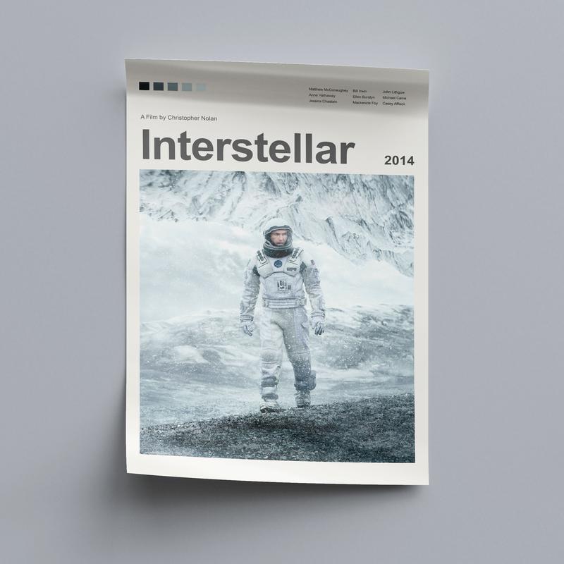 Interstellar Poster, Interstellar Print, Movie , Living Room Poster, Movie Art, Minimalist Movie Poster, Unframed 595 Decoration