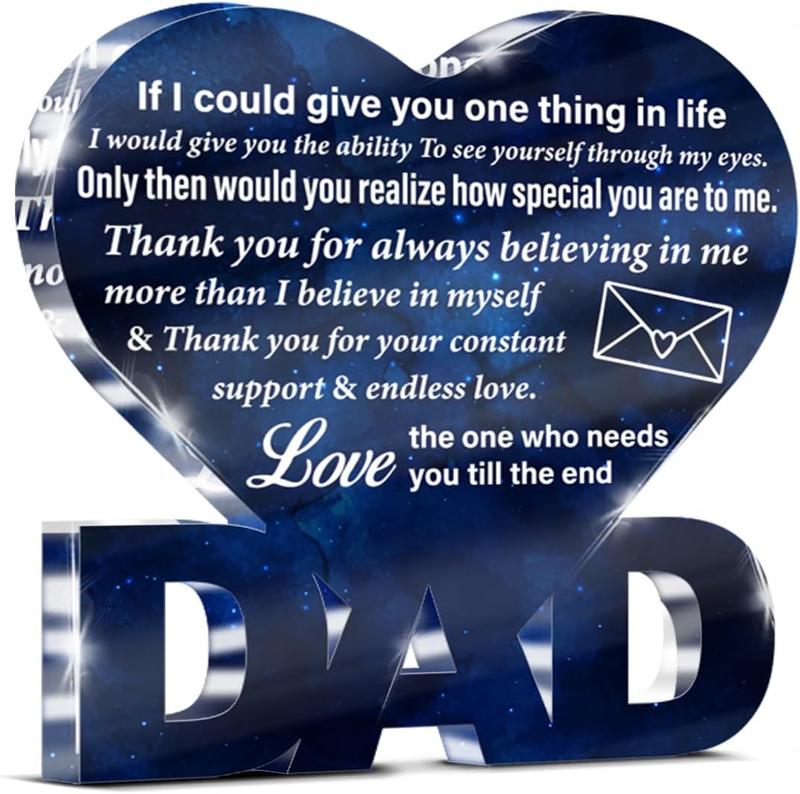 Dad Gift From Son Daughter, Thank You Gifts for Dad, Dad Appreciation Gifts, Father Acrylic Sign Keepsake Father's Day Birthday Present