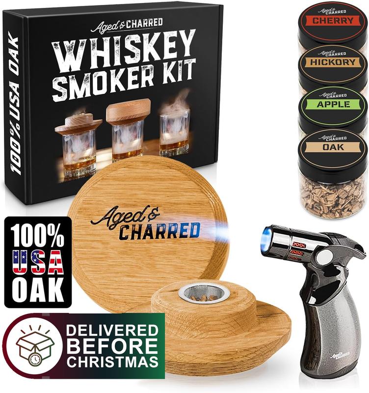 Premium Craft Infuser Set - Connoisseur's Lid with Wood Chips - Ideal Holiday Gift