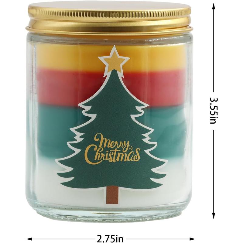 Christmas Candles - Christmas Gifts for Women, Aromatherapy Candle for Home Scented, Natural Soy Wax Pine Scented Candles Lihome