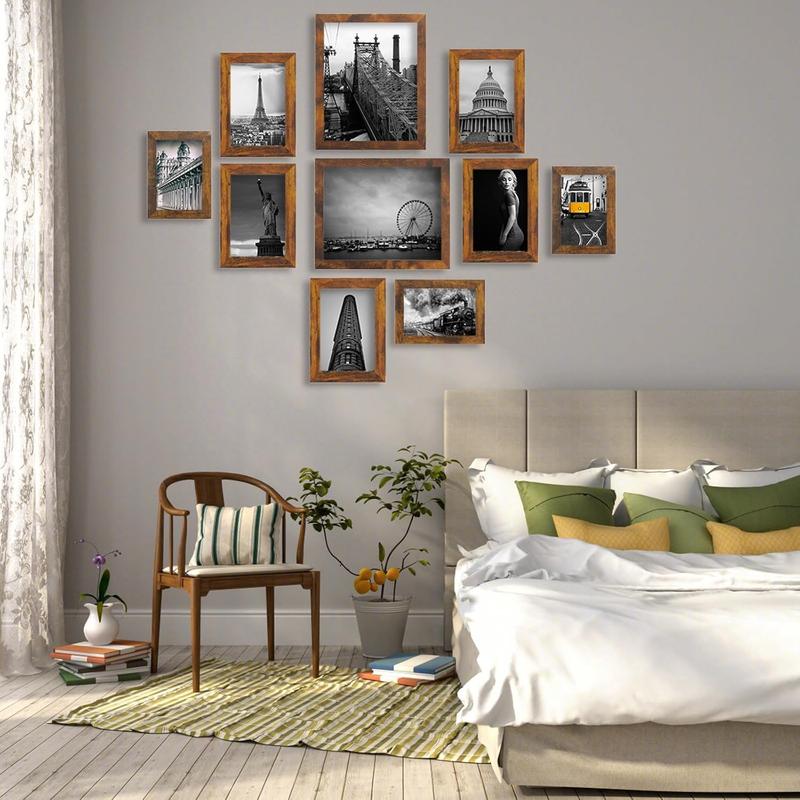 10 Pack Picture Frames, Picture Frames Collage Wall Decor, Gallery Wall Frame Set for Wall Mounting, Multi Sizes Including 8x10, 5x7, 4x6  Photo Frames