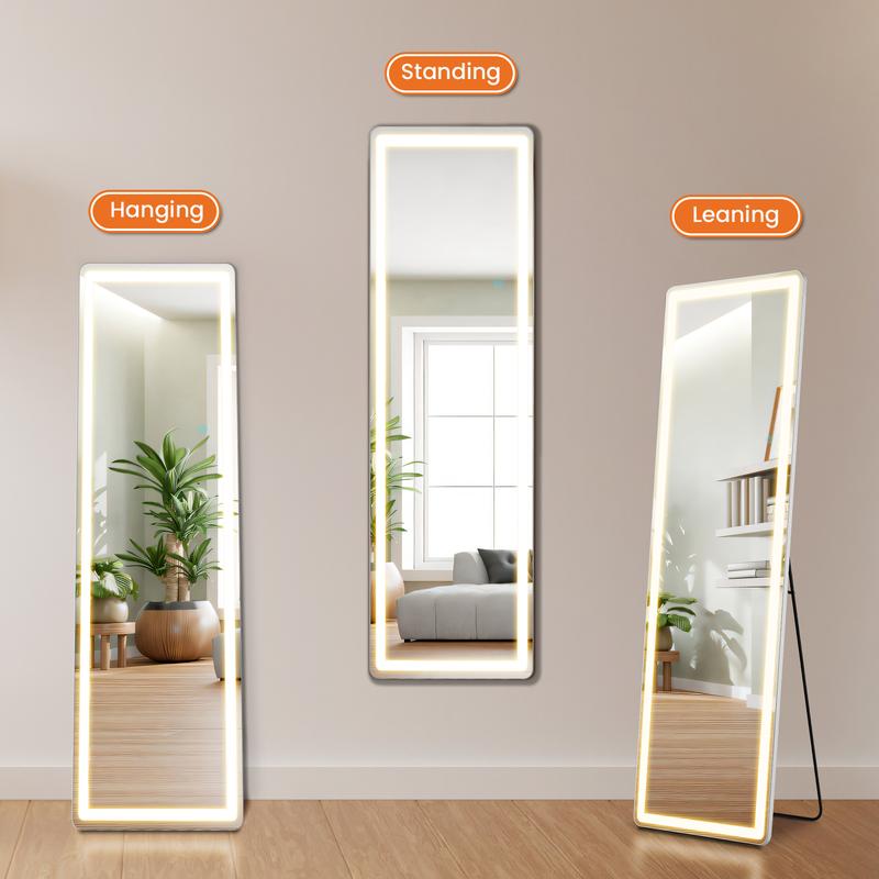 furnishflex 3 Color Lighting Mirror with LED Lights, 64