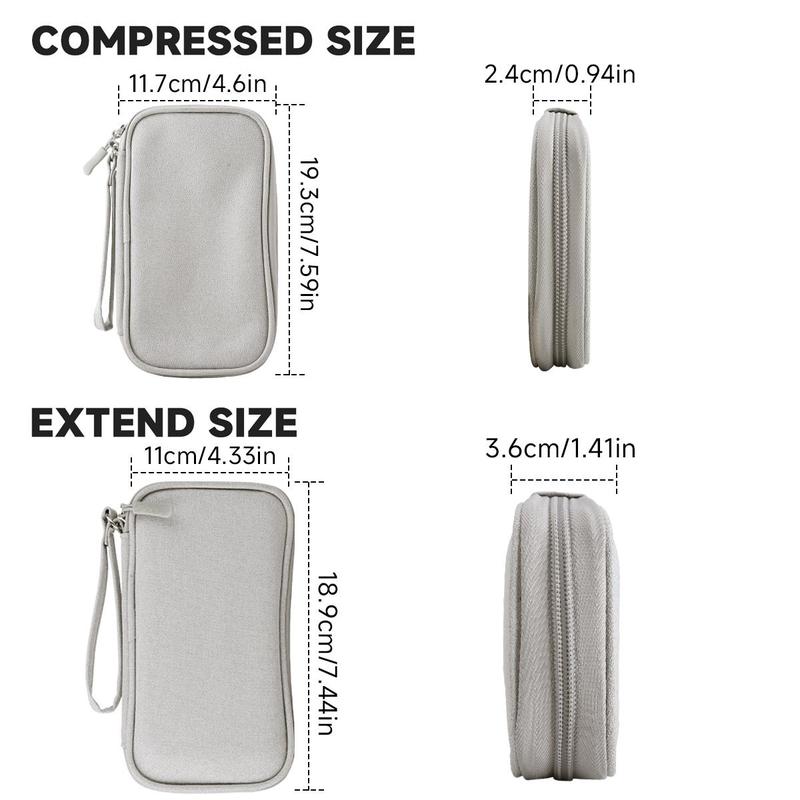 Portable Storage Bag, Waterproof Cable Organizer, Multifunctional Storage Bag for Cable, Charger, Headphone, Hard Drive