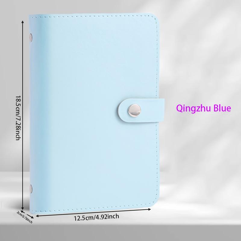 1 banknote storage book, made of PU material, can accommodate 100 banknotes, with banknote photos, stamps, bank card storage book 1A6 large capacity cash storage notebook with 50pcs inside