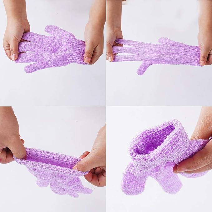 24 pcs Exfoliating Shower Gloves, Double Sided Bath Gloves Deep Clean Dead Skin for Spa Massage Beauty Skin Shower Body Scrubber Bathing Accessories.