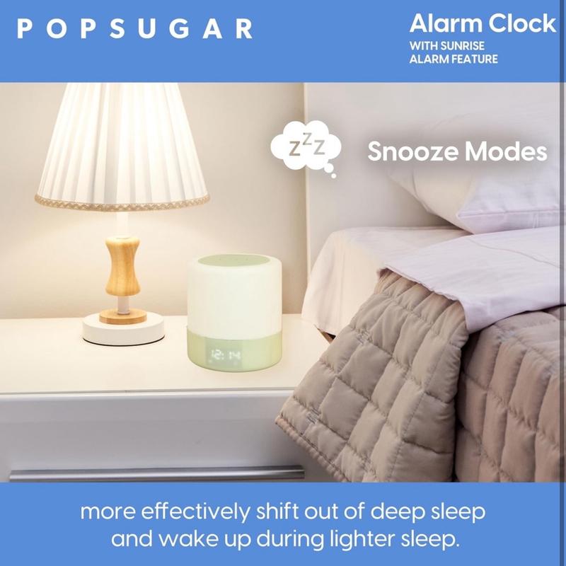 POPSUGAR Sunrise Alarm Clock with Natural Light, Sound Machine and Simulation