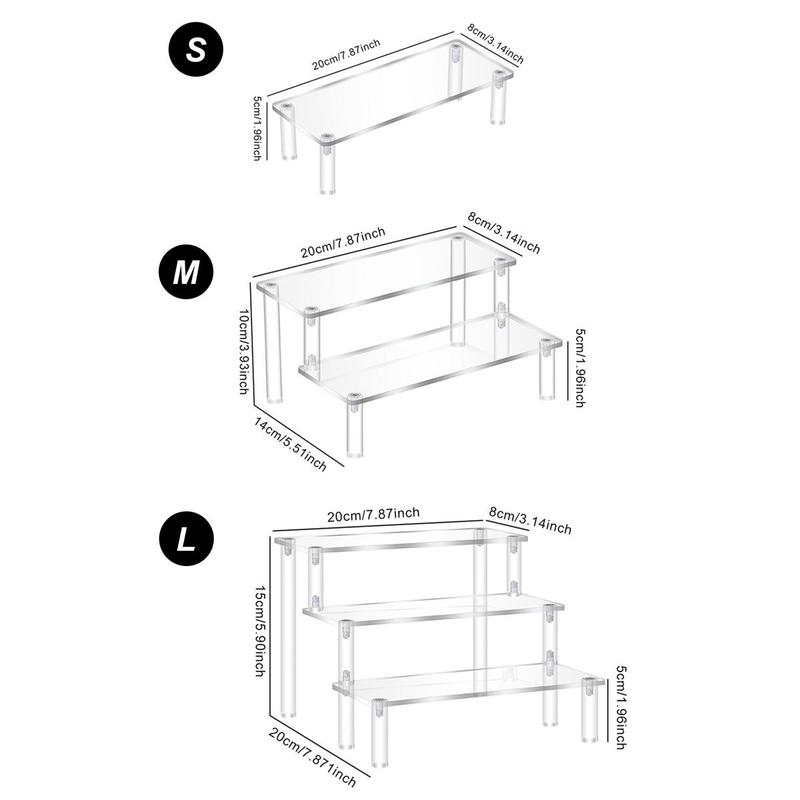 Clear Acrylic Display Rack, 1 Count Multi-layer Desktop Display Rack, Multifunctional Display Rack for Living Room, Bedroom, Toy, Skincare