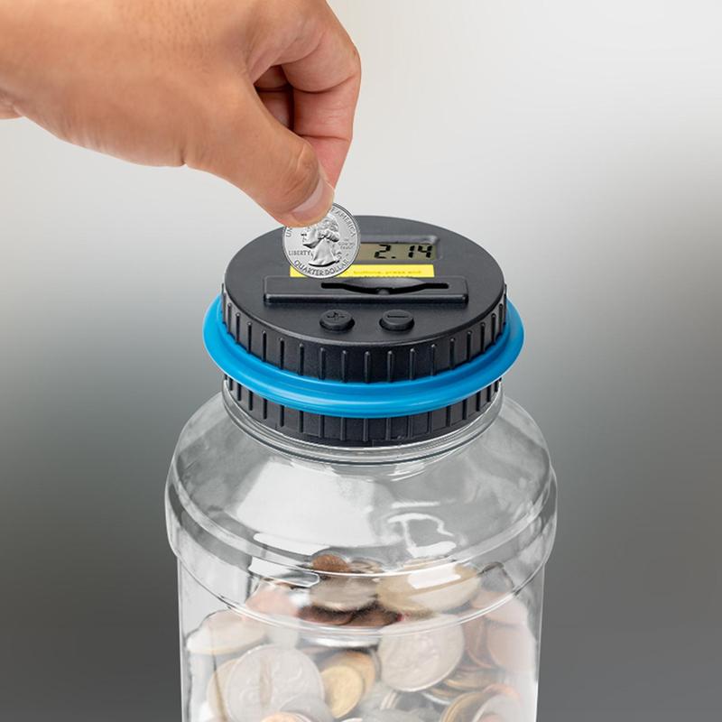 Smart Digital Piggy Banks, Electronic Counting Digital Coin Bank, Transparent Money Saving Jar, Gift Ideas (Battery Required, Battery Not Included)