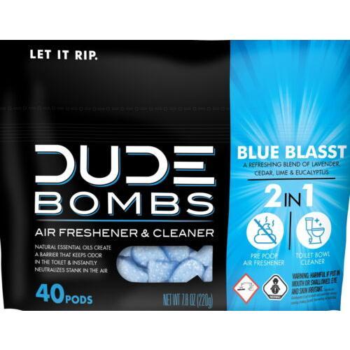 Bombs 2 in 1 Pods Blue Blasst Air Freshener & Cleaner 40 Ea