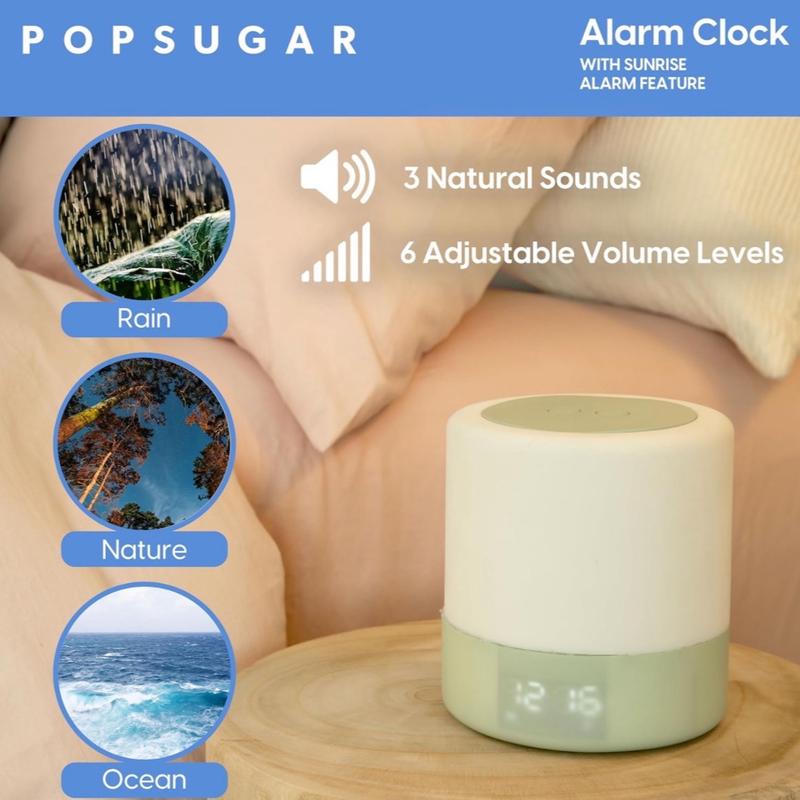 POPSUGAR Sunrise Alarm Clock with Natural Light, Sound Machine and Simulation