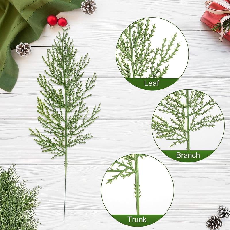 Artificial Pine Branch, 36pcs Fake Greenery Plant, Pine Sprigs, Faux Pine Leaves Picks for DIY Garland Crafts, Home Garden Decoration