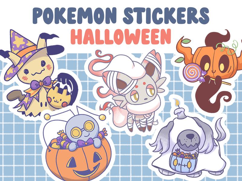 Pokemon Stickers - Halloween Theme