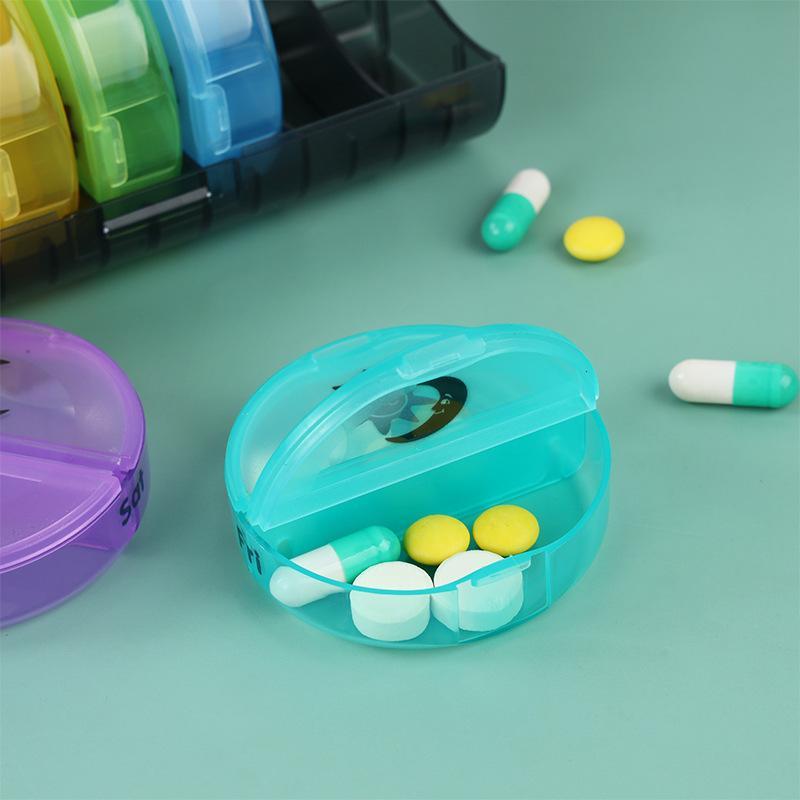 Weekly Pill Storage Box, 1 Count Large Capacity Portable Pill Organizer, Pill Storage Organizer for Home & Travel